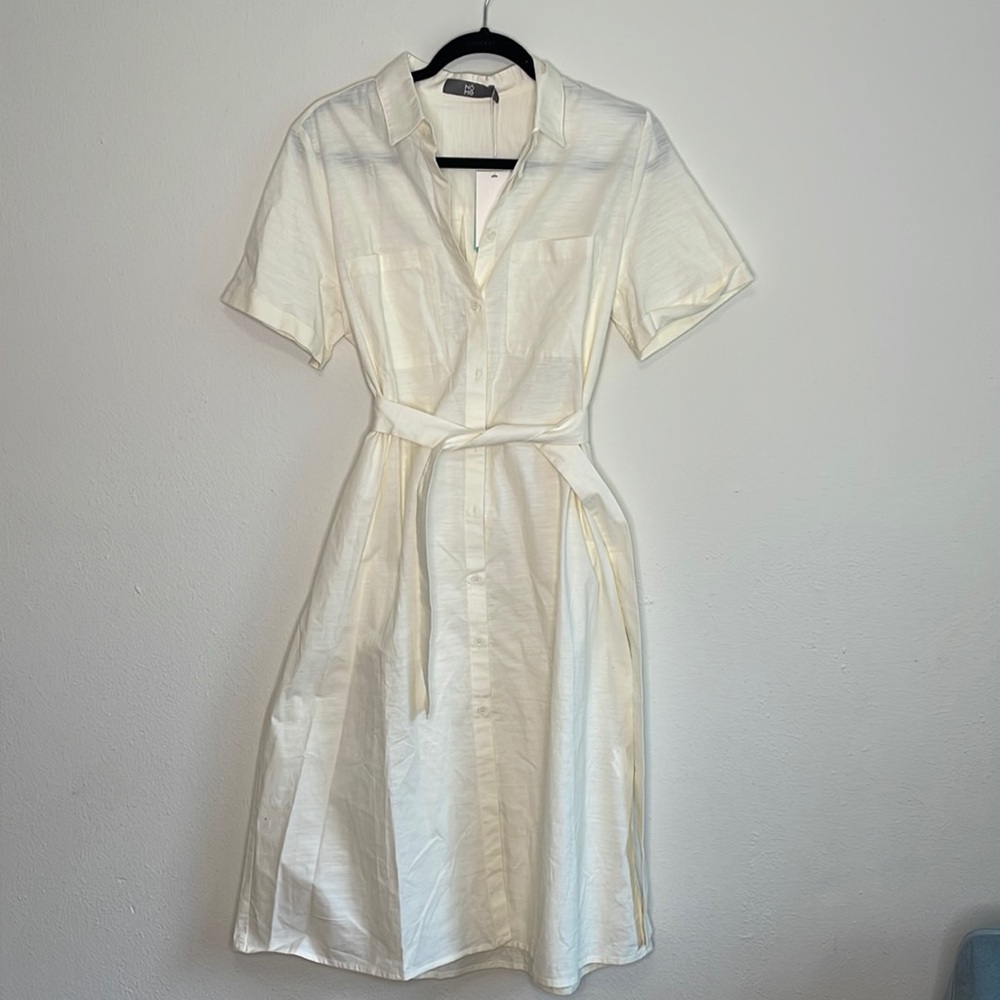 Aline shirt, dress button down front with belt